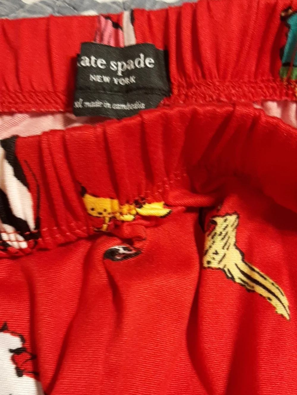 kate Spade Red Holiday Womens Pajama Set New Xl